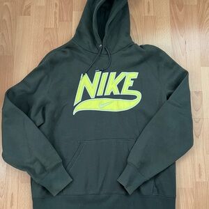 Nike Men's Dark Green Hoodie